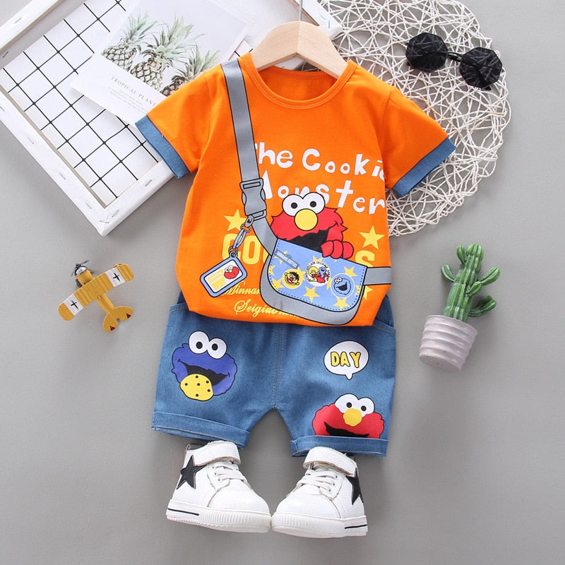 Cookie Monster 2PC outfit 4 colors 9m-4yrs