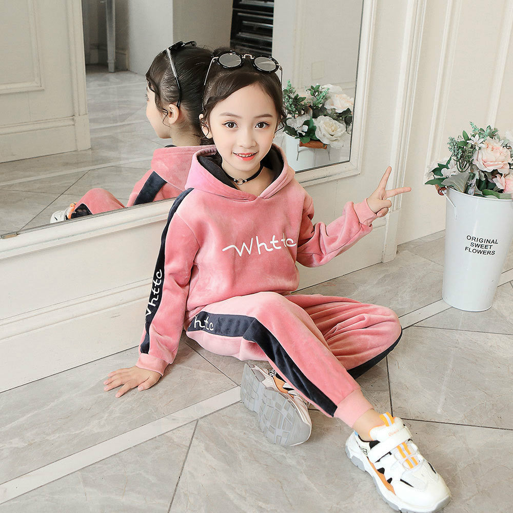 Velvet Tracksuit 3 colors 2-12yrs