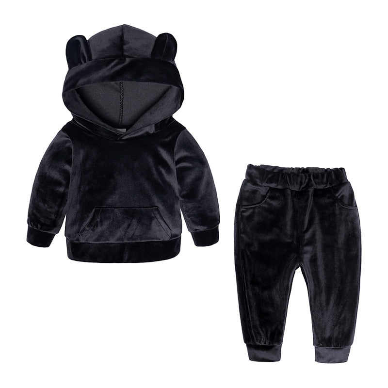 Teddy Velvet Tracksuit 3colors 12m-7yrs