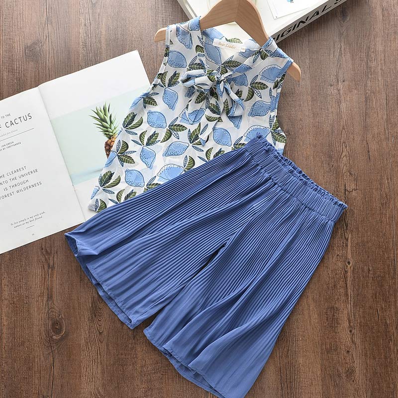 2Pcs Girls Summer Outfit & Dress "Claudette" 1-7yrs