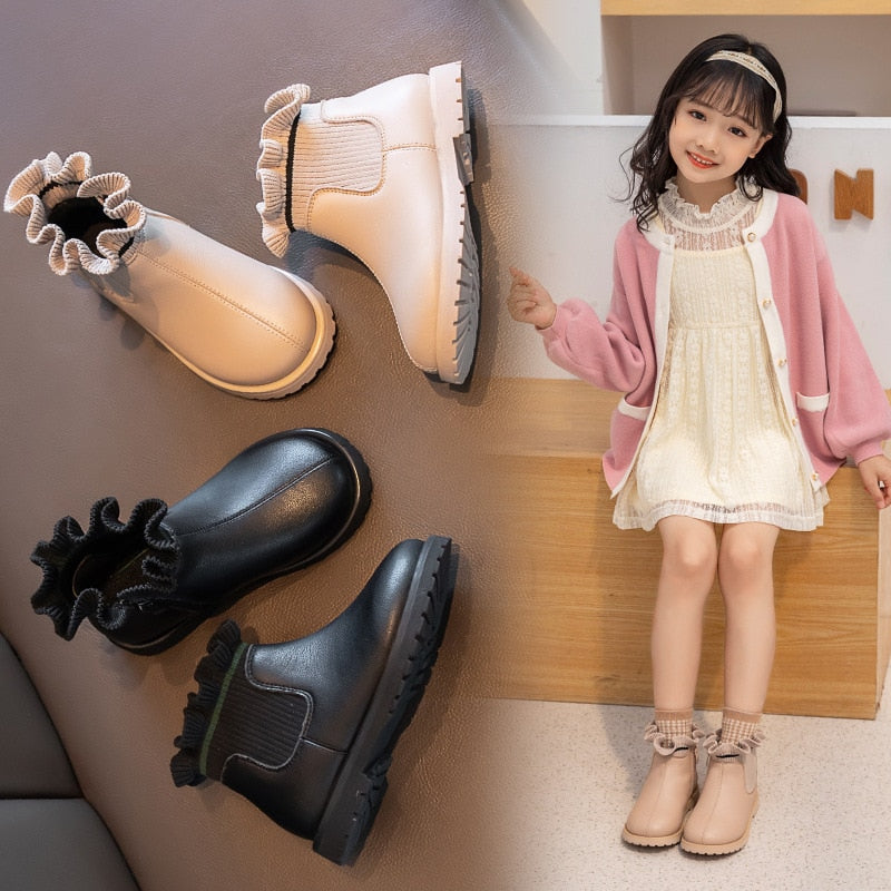 Chelsea Boots for Girls Size 22-37 (US Size little kids 5.5 through big kids 5)