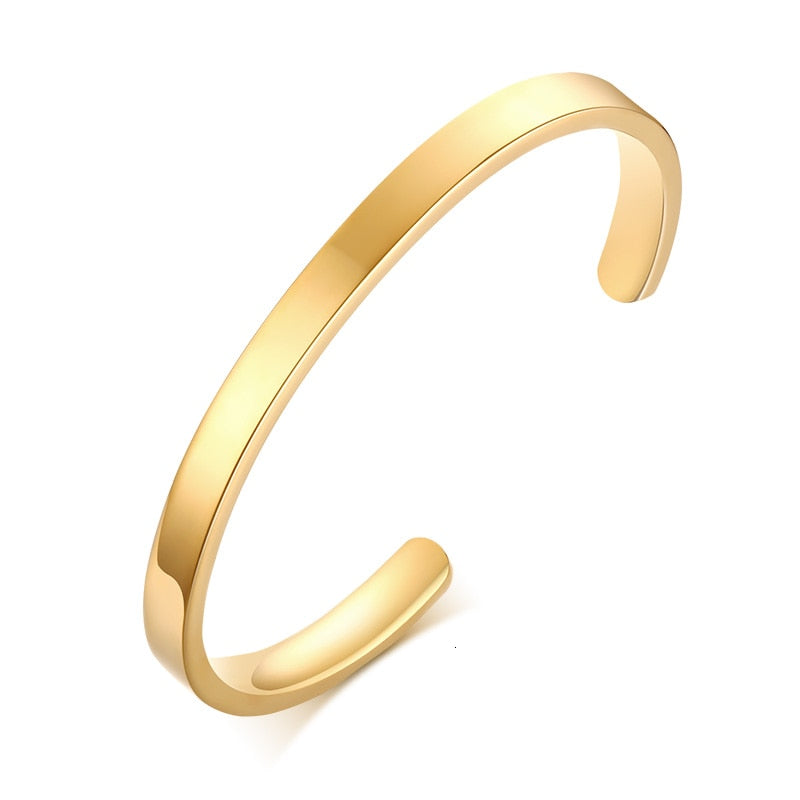 Personalized Custom Name Bracelet Silver, Black or Gold Plated