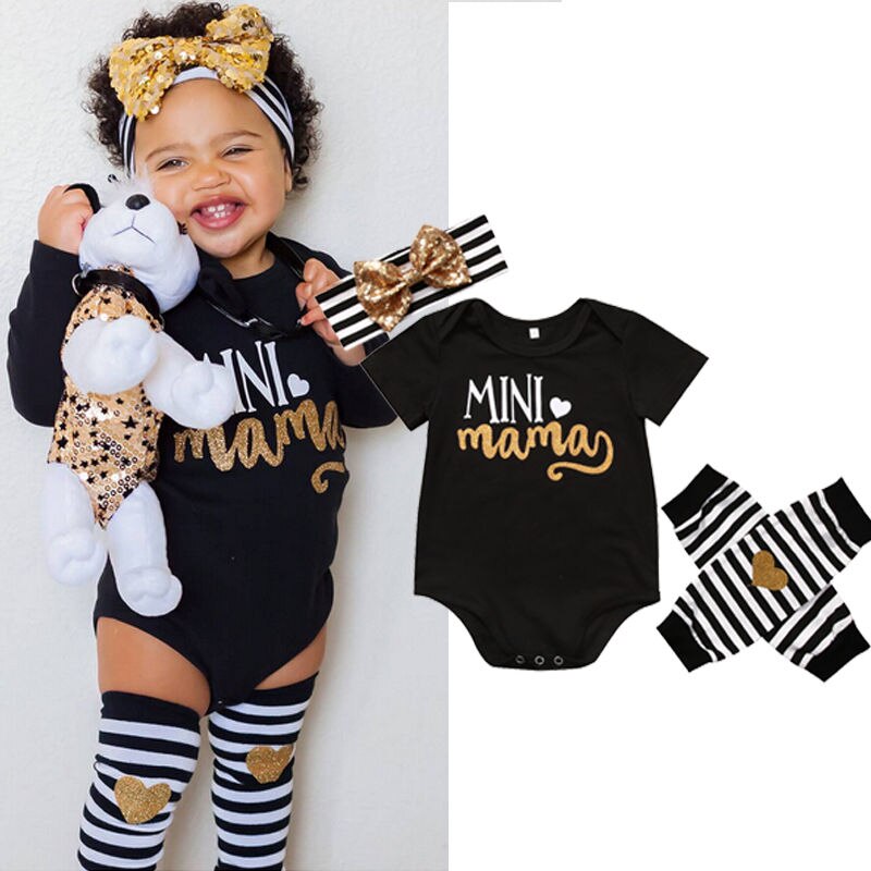 3Pcs Baby Girl Set "Mini Mama" 3-18m