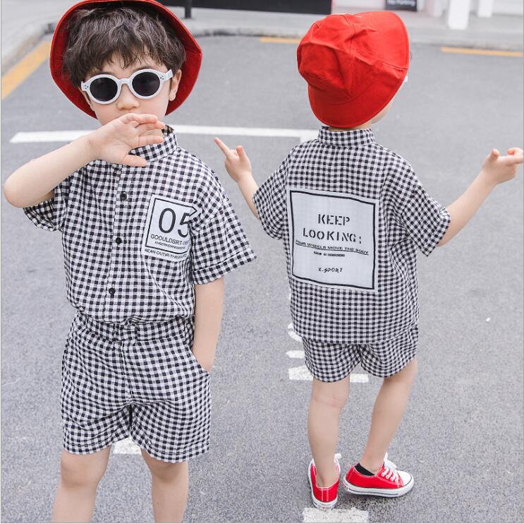 "Keep Looking" Boys Plaid Set (2T-6T)