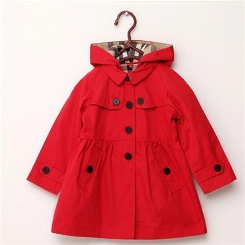 Spring Autumn Long Style Hooded Coat 2-10yrs