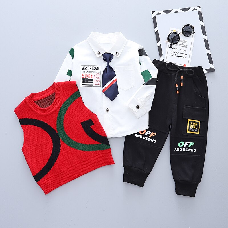 3pcs Boys Outfit "Antonio" 5 colors 9m-4yrs