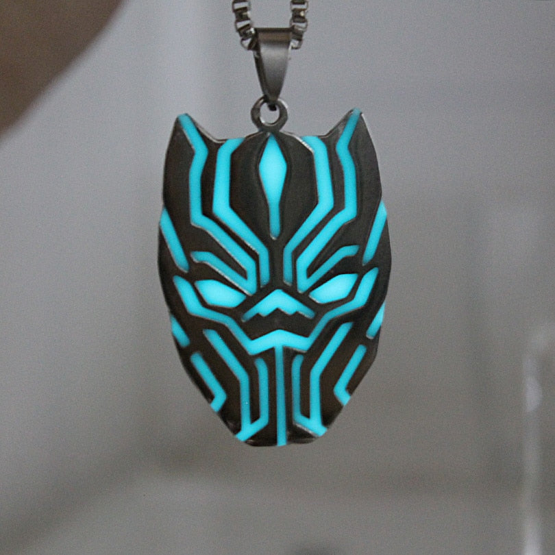 GLOW in the DARK T'Challa handmade pendant necklaces