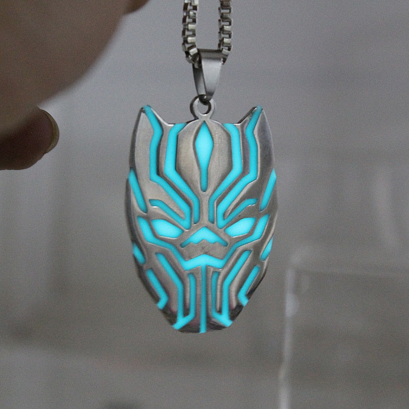 GLOW in the DARK T'Challa handmade pendant necklaces