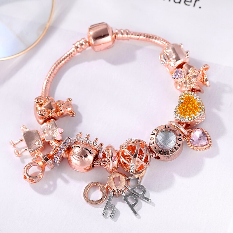 New Cute Little Bella Beads Charm Bracelet For Women & Kids