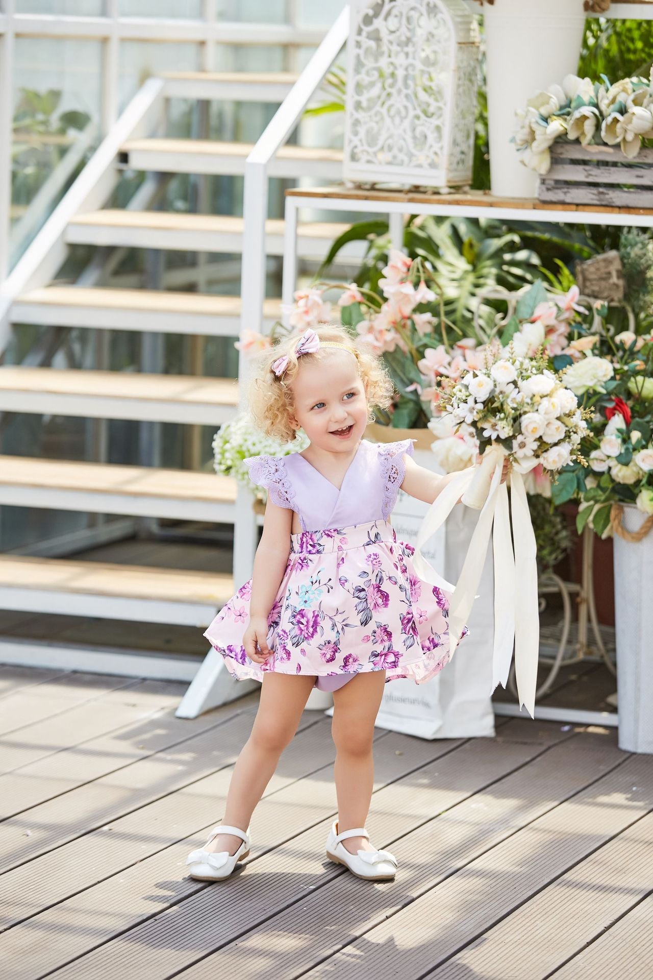 2pc Baby Purple Dress 6-24m