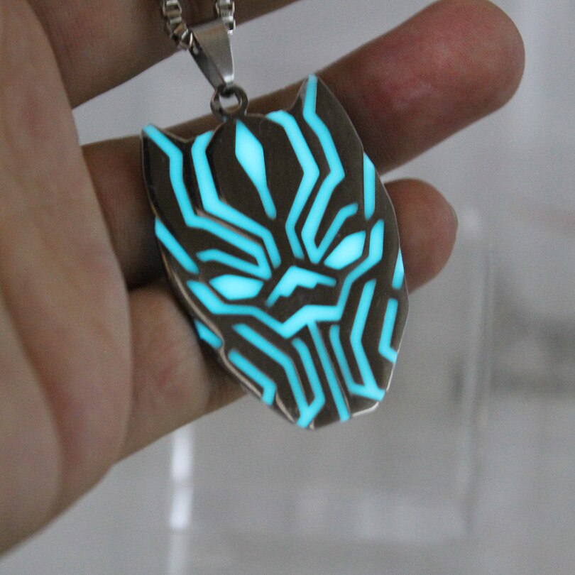 GLOW in the DARK T'Challa handmade pendant necklaces