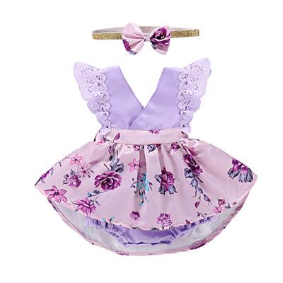 2pc Baby Purple Dress 6-24m