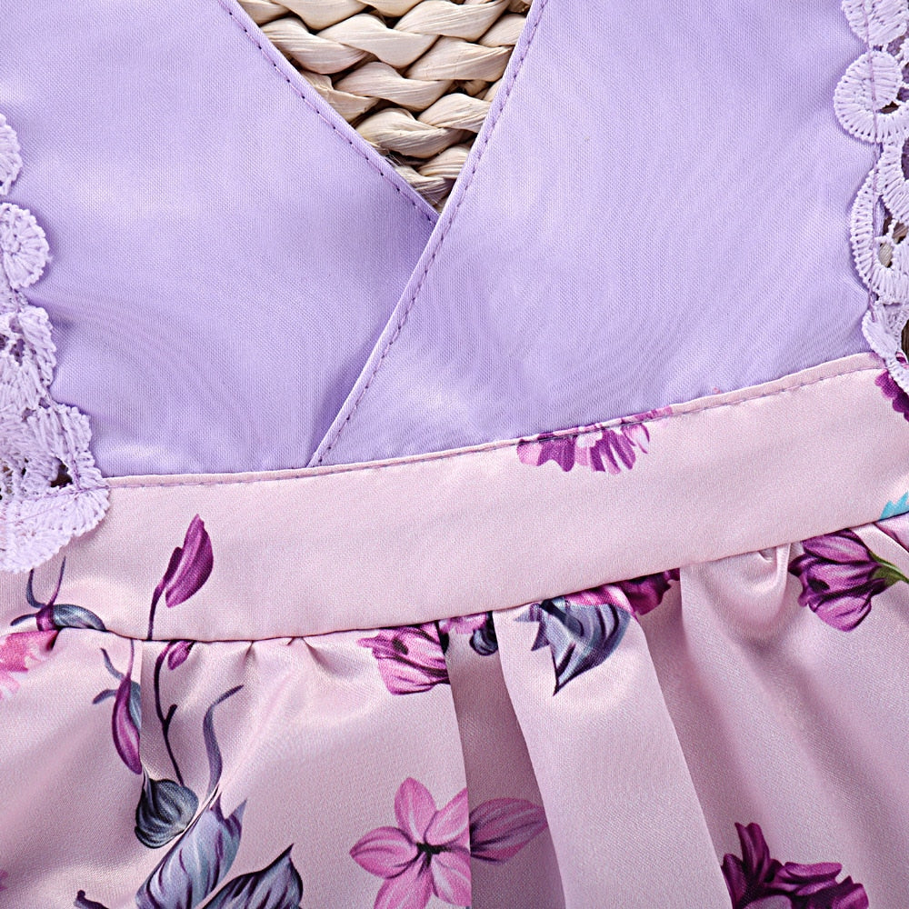 2pc Baby Purple Dress 6-24m