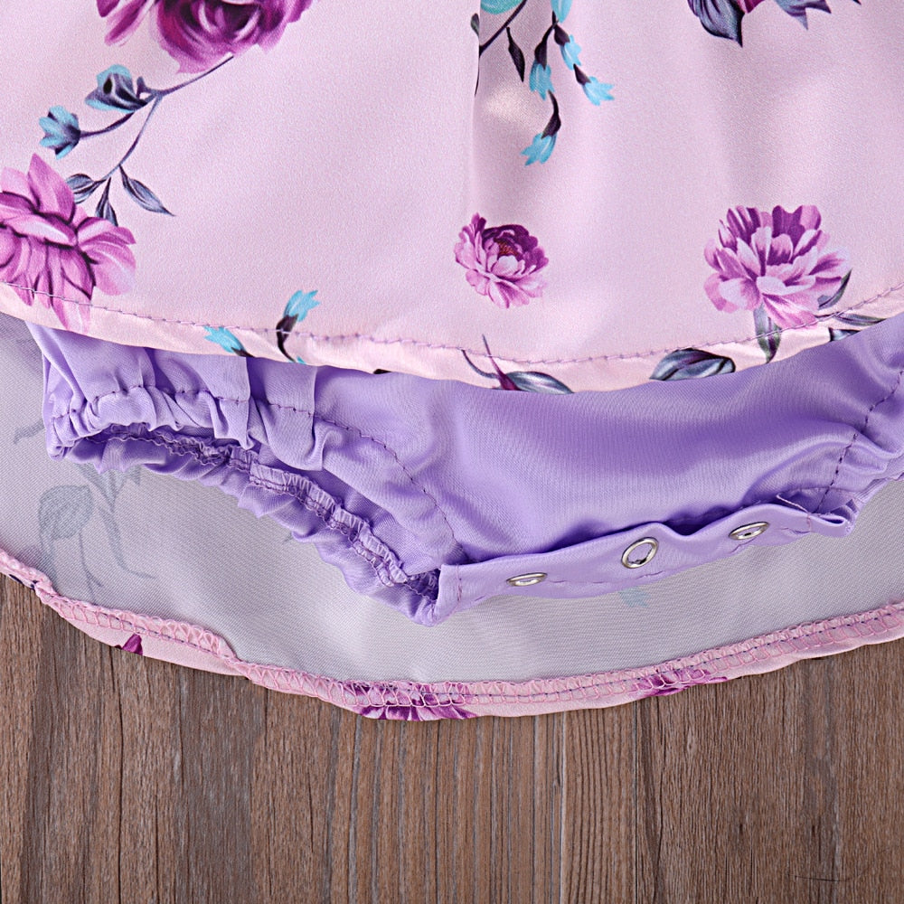 2pc Baby Purple Dress 6-24m