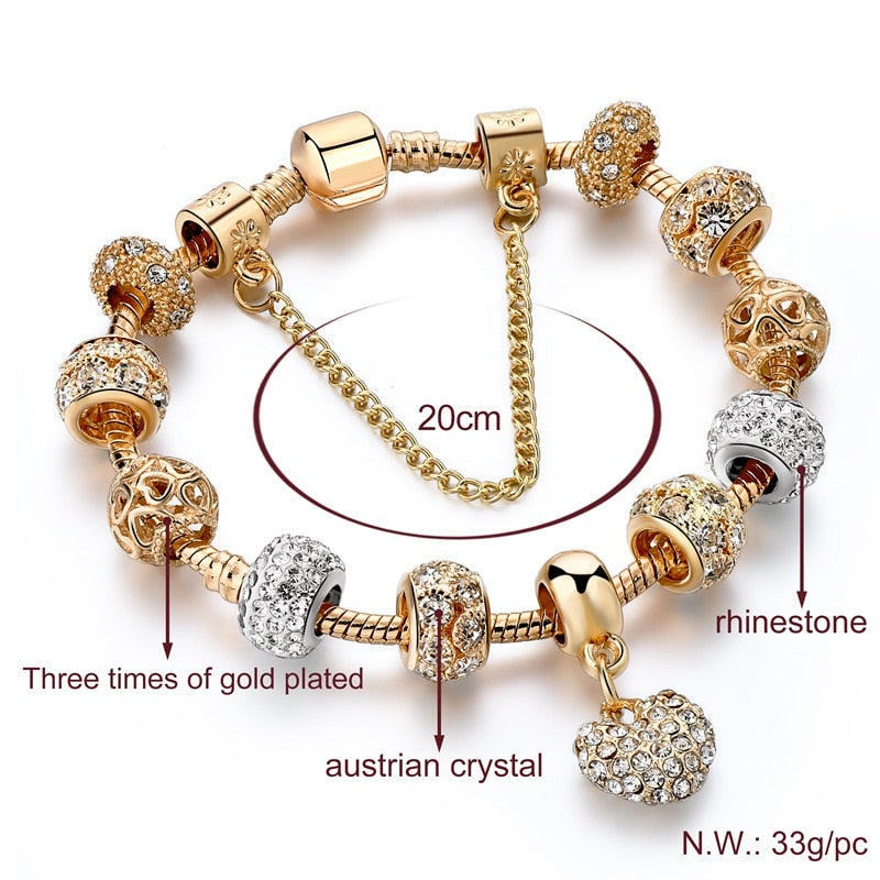 Luxury Gold plated Crystal Bracelet
