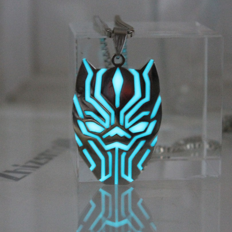 GLOW in the DARK T'Challa handmade pendant necklaces