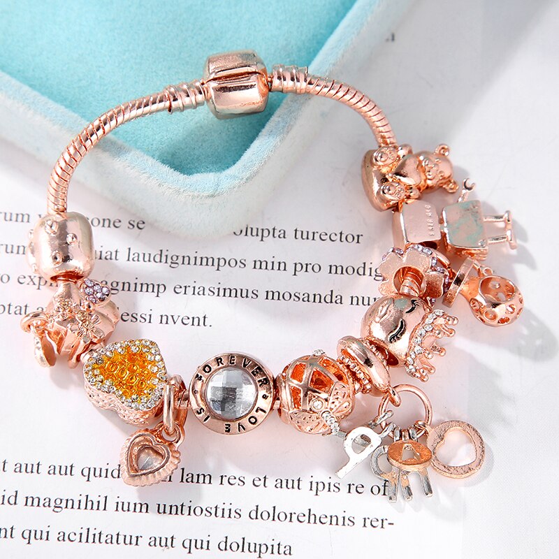 New Cute Little Bella Beads Charm Bracelet For Women & Kids