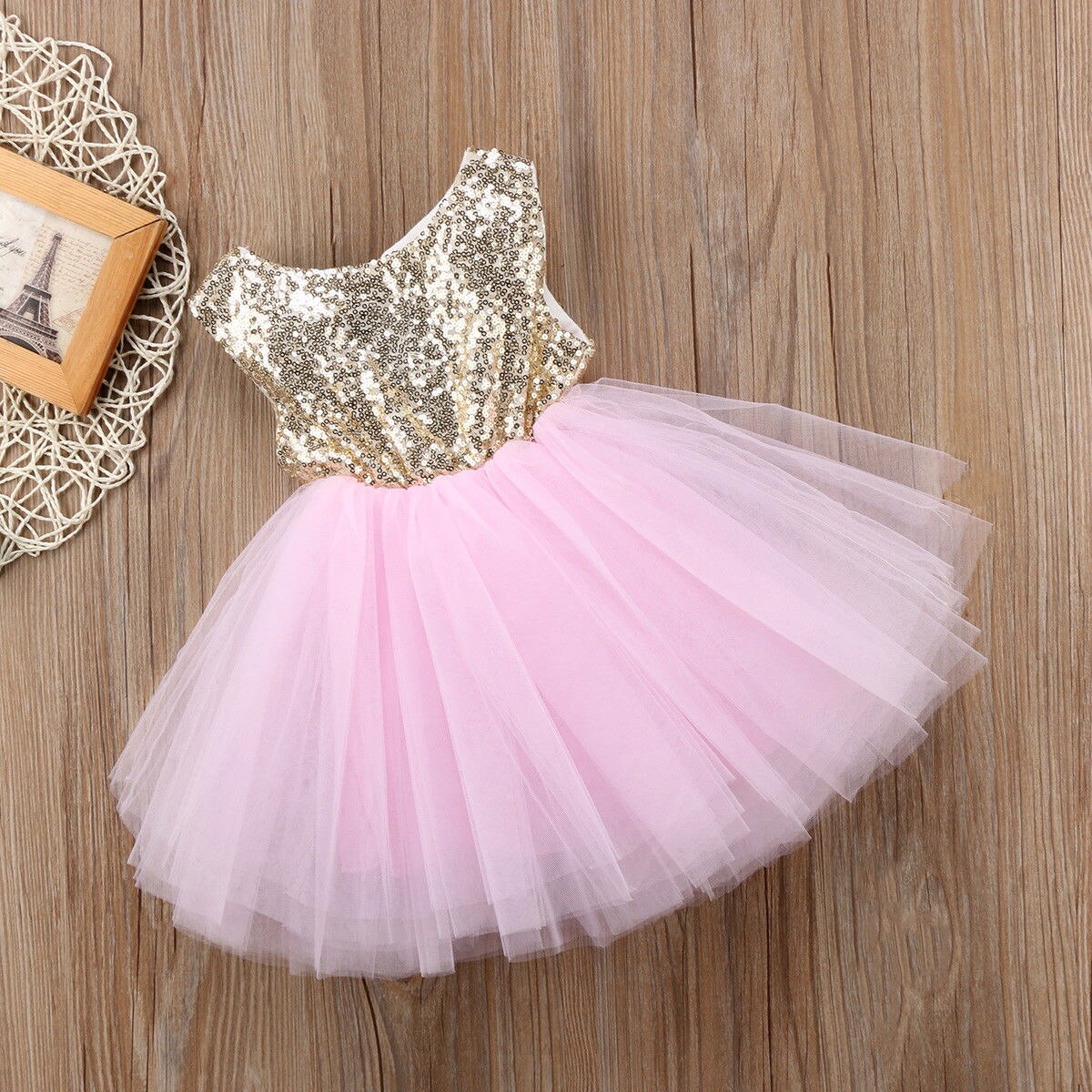 Girls Flower Lace Dress 12m-4yrs
