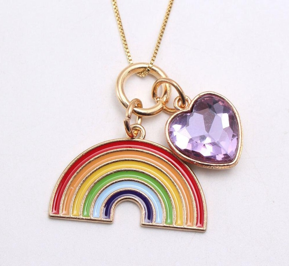 Fashion Pendants Necklace
( Rainbow, Heart, Starfish)