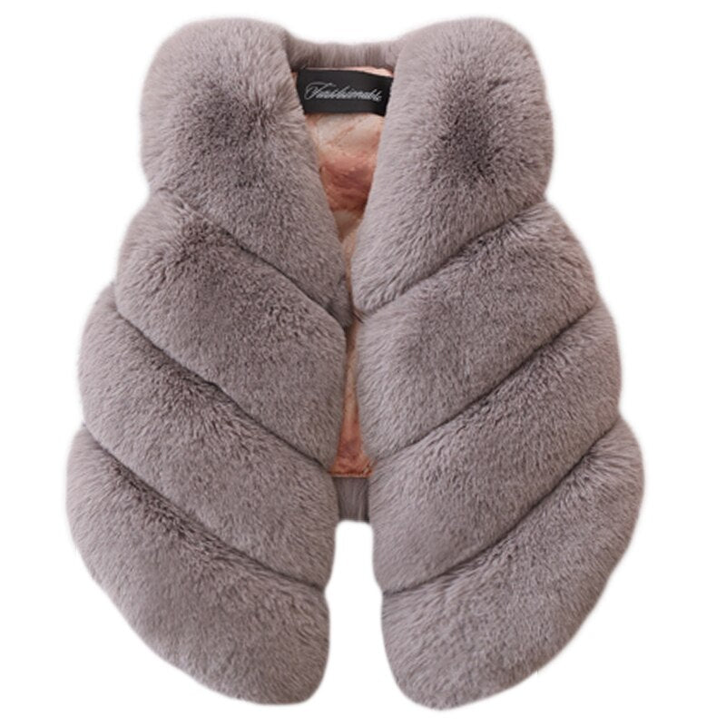 Girls Faux Fur Vest 12m-8yrs