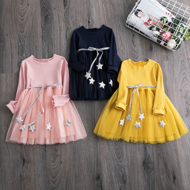 Winter Star Dress 3-8yrs