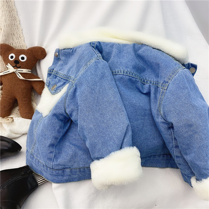 Winter Furry Denim Coat 12m-6yrs