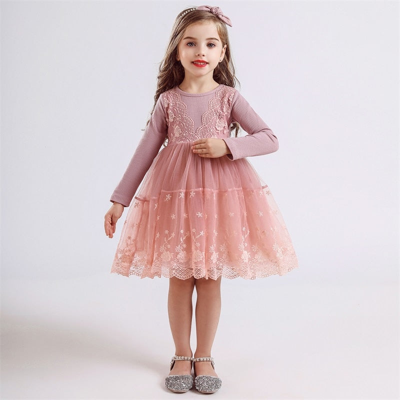 Autumn / Spring Dress 2 colors 3-8yrs