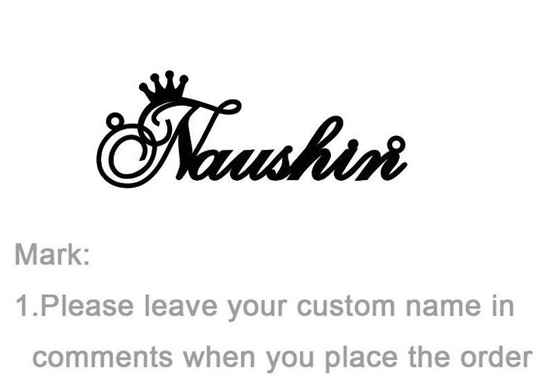 Personalized Name Crown Necklace in Gold, Silver or Rose Gold plated