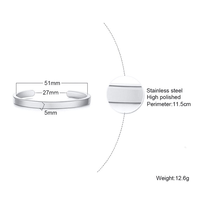 Personalized Custom Name Bracelet Silver, Black or Gold Plated