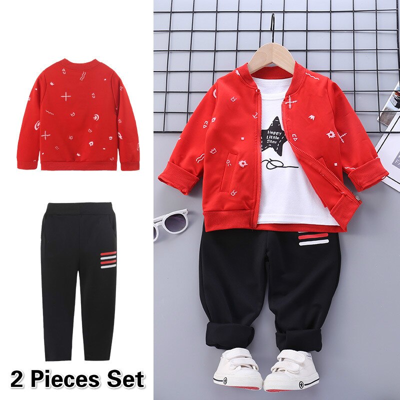 Leisure Suit 2pcs or 3pcs Suit 2-10yrs Navy/Red