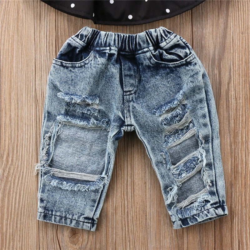 Valentina Off Shoulder Top & Jeans (6M-3T)