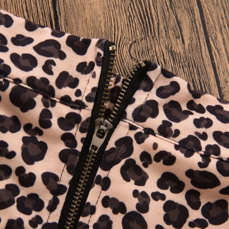 "Emmalee" Sleeveless Leopard 3PCS Set (Age 1-6)