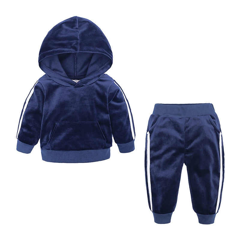 kids Velvet Tracksuit 4 colors 2-7yrs