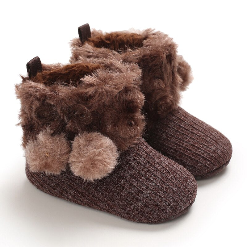 5 Colors baby furry boots 0-18m
