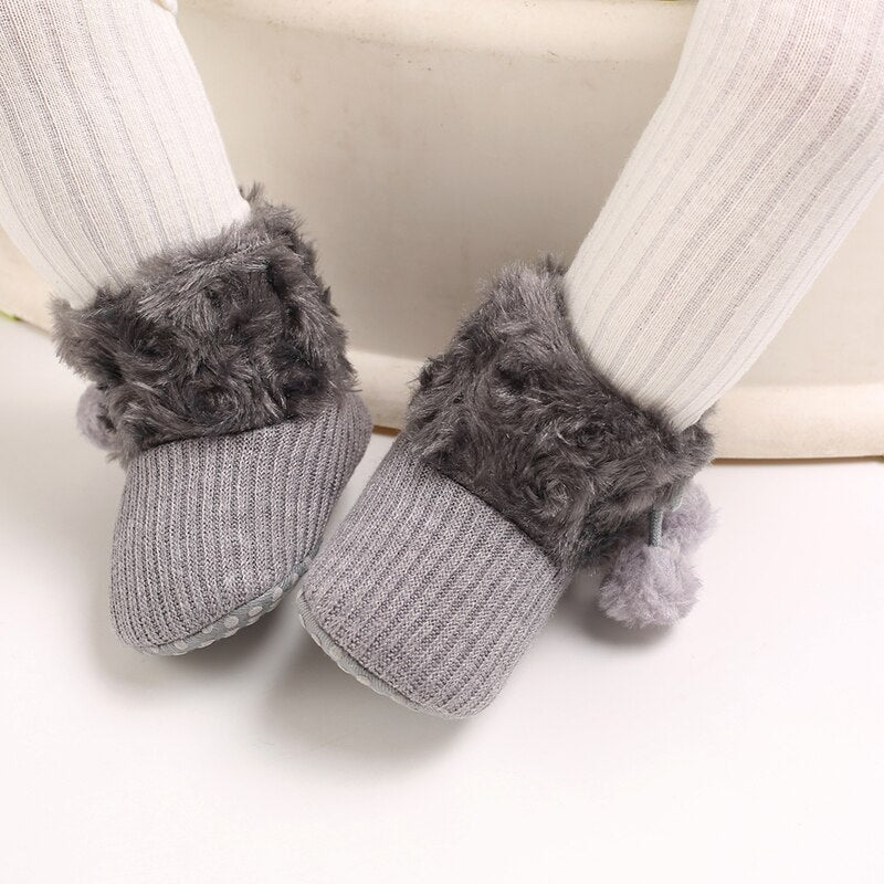 5 Colors baby furry boots 0-18m