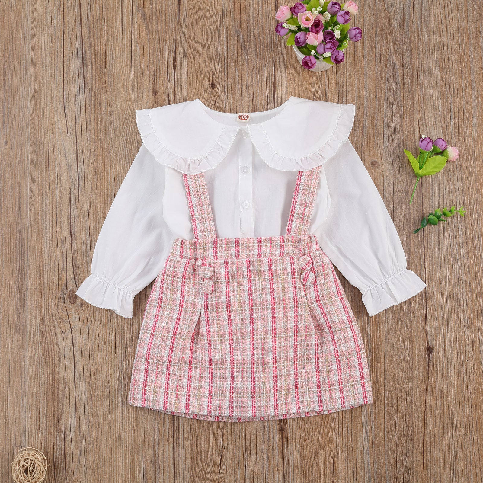 2Pcs Girls Fashionista Dress "Lucille" 2-7y