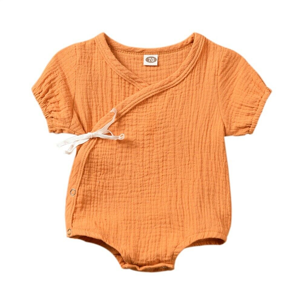 0-18M Babys Summer Earth Tone Romper Various Colors