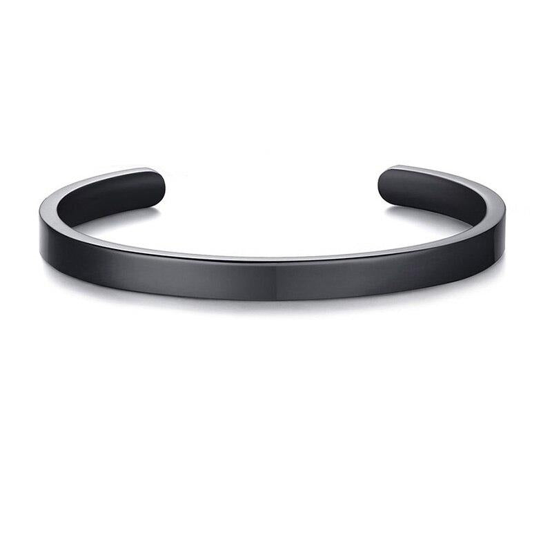 Personalized Custom Name Bracelet Silver, Black or Gold Plated