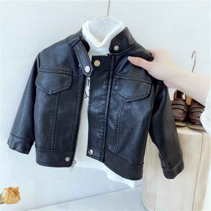 Vegan Leather Jacket 12M-6T