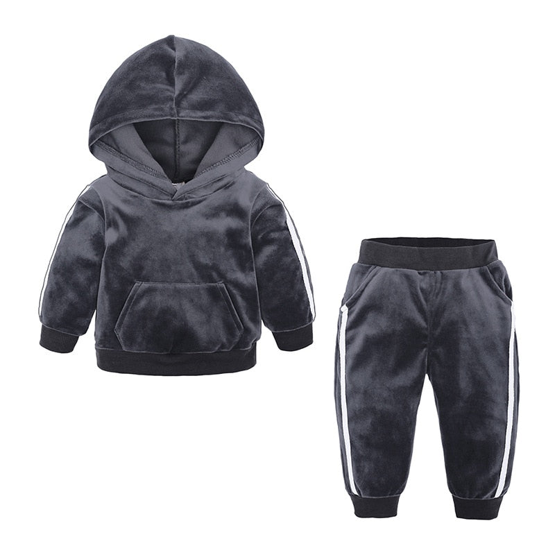 kids Velvet Tracksuit 4 colors 2-7yrs