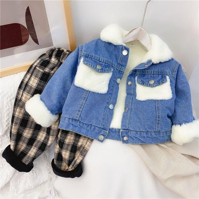 Winter Furry Denim Coat 12m-6yrs