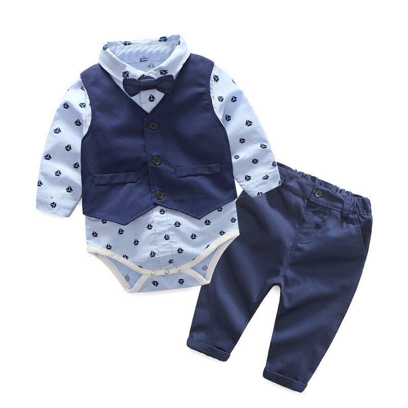3Pcs Boys Smart Outfit "Mathieu" 0-24m
