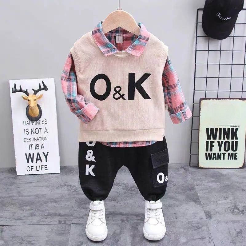 OK 3Psc Tracksuit 3colors 9m-4yrs