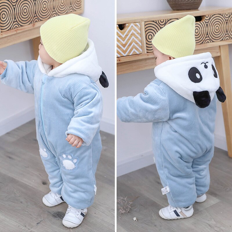 winter Baby Panda Romper 4 colors 0-12m