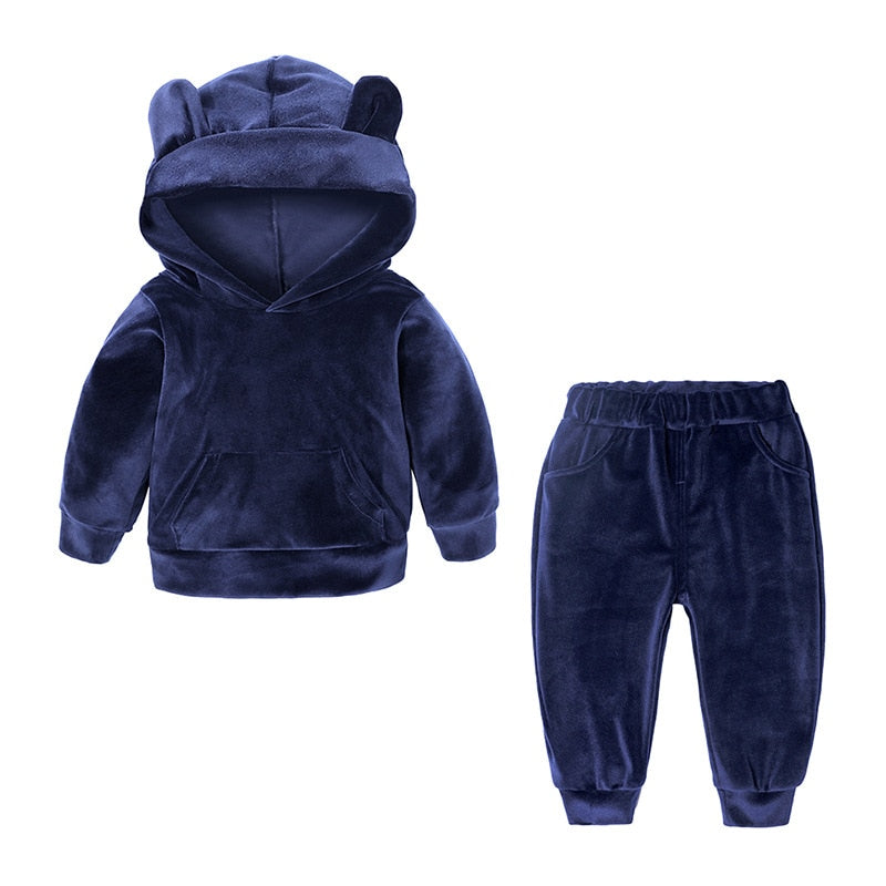 Teddy Velvet Tracksuit 3colors 12m-7yrs