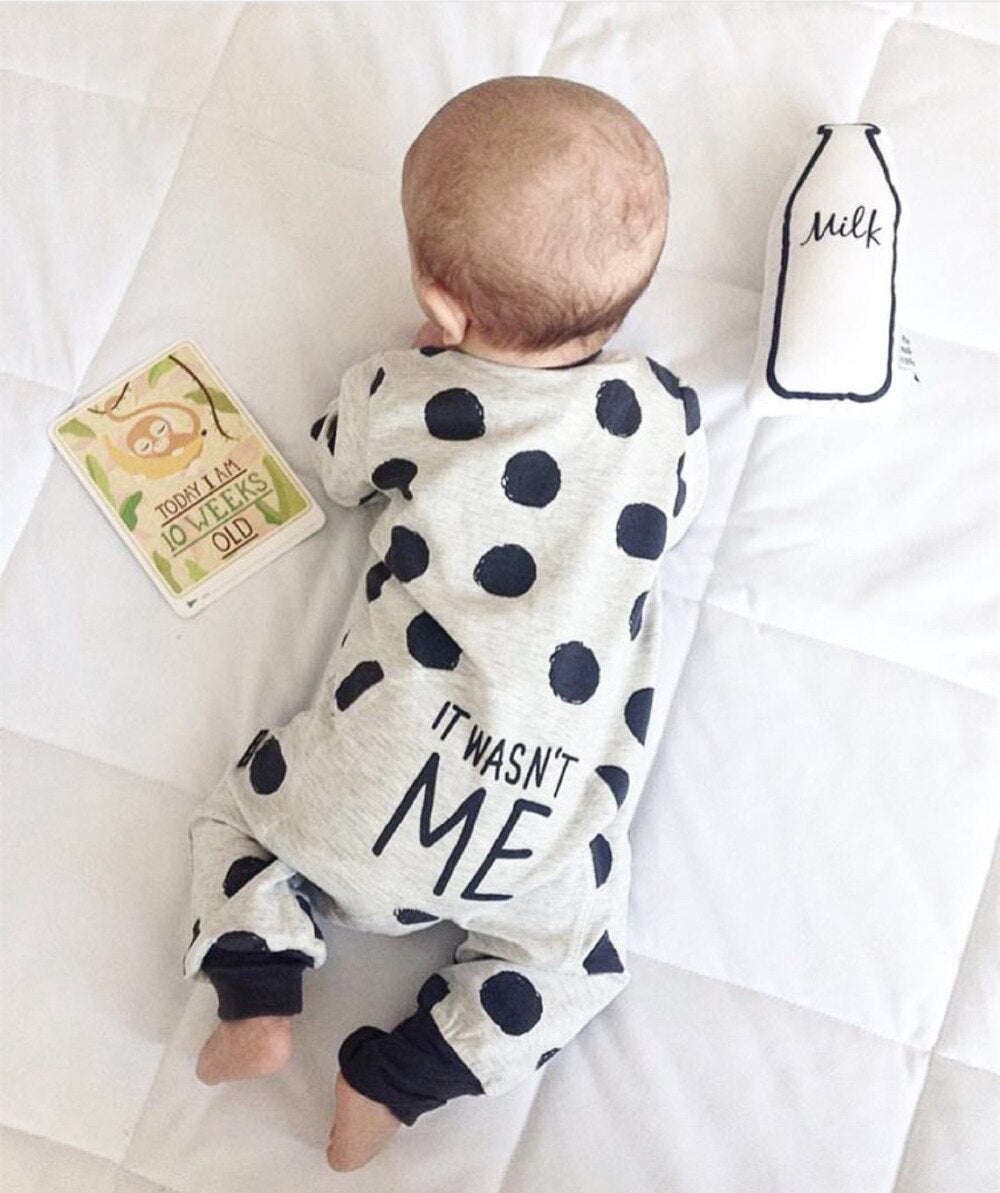 Organic Cotton Jumpsuit "Wasnt Me" 0-6m