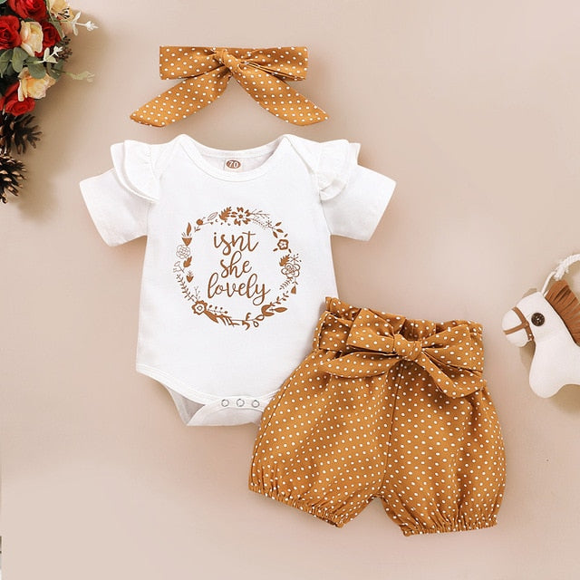 3Pcs Baby Girl Clothes Set Multiple Styles 3M-24M "Camila Collection"