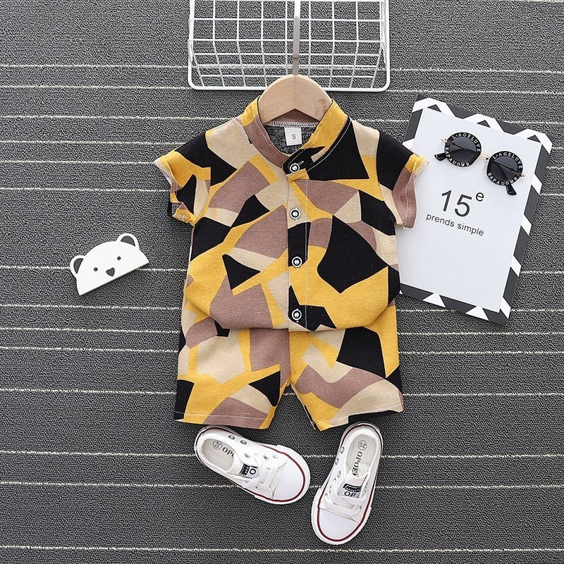 "Gregorio" Geometric Boys 2Pcs/set (9M-4T)