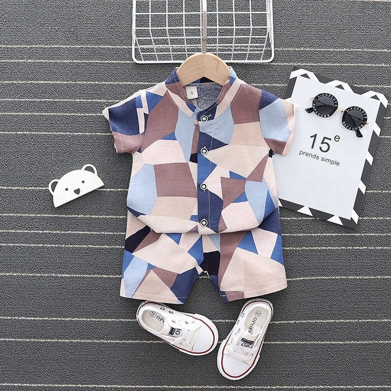 "Gregorio" Geometric Boys 2Pcs/set (9M-4T)