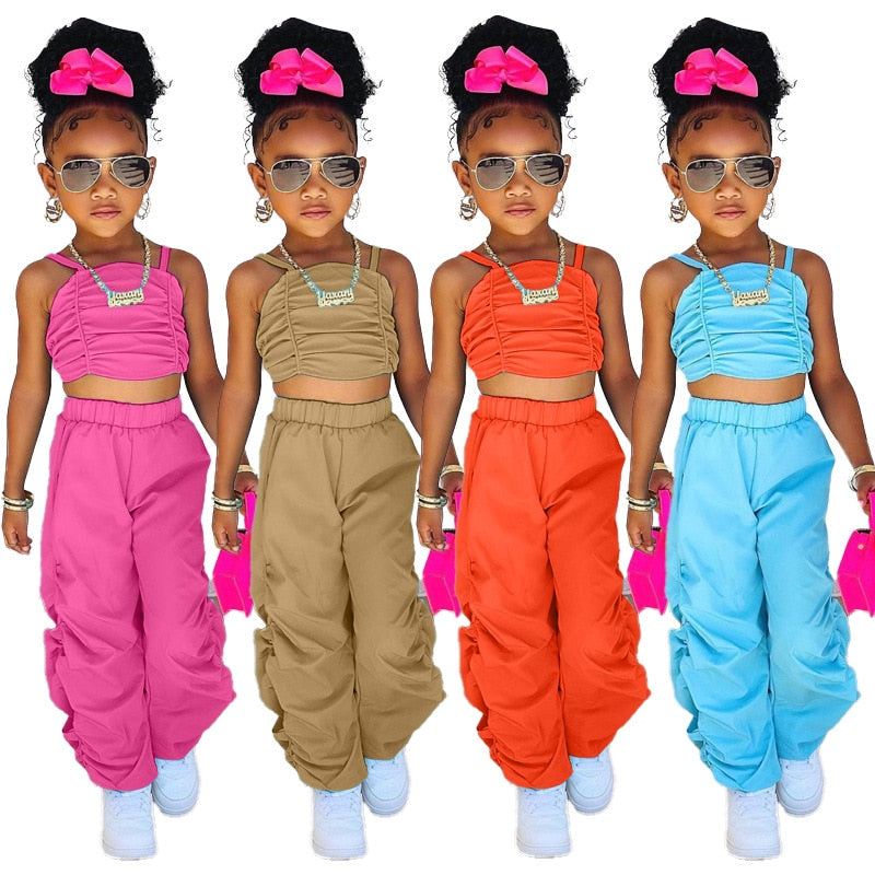 'Jada' Top & Cargo Pants Set (18M-6T)